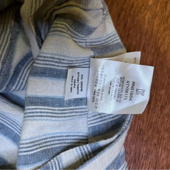 Patagonia Striped Tie Front Hemp Blend Shorts | Size Small - Picture 6 of 10